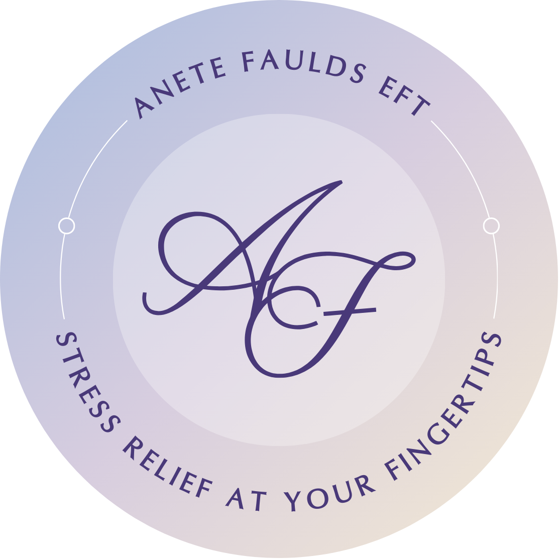 Logo of Anete Faulds EFT, featuring a clean and calming design symbolizing emotional freedom and wellness.